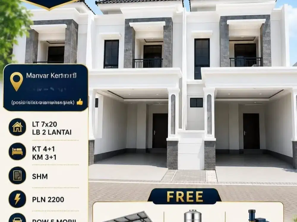 Dijual Rumah Jl Manyar Kertoadi Surabaya