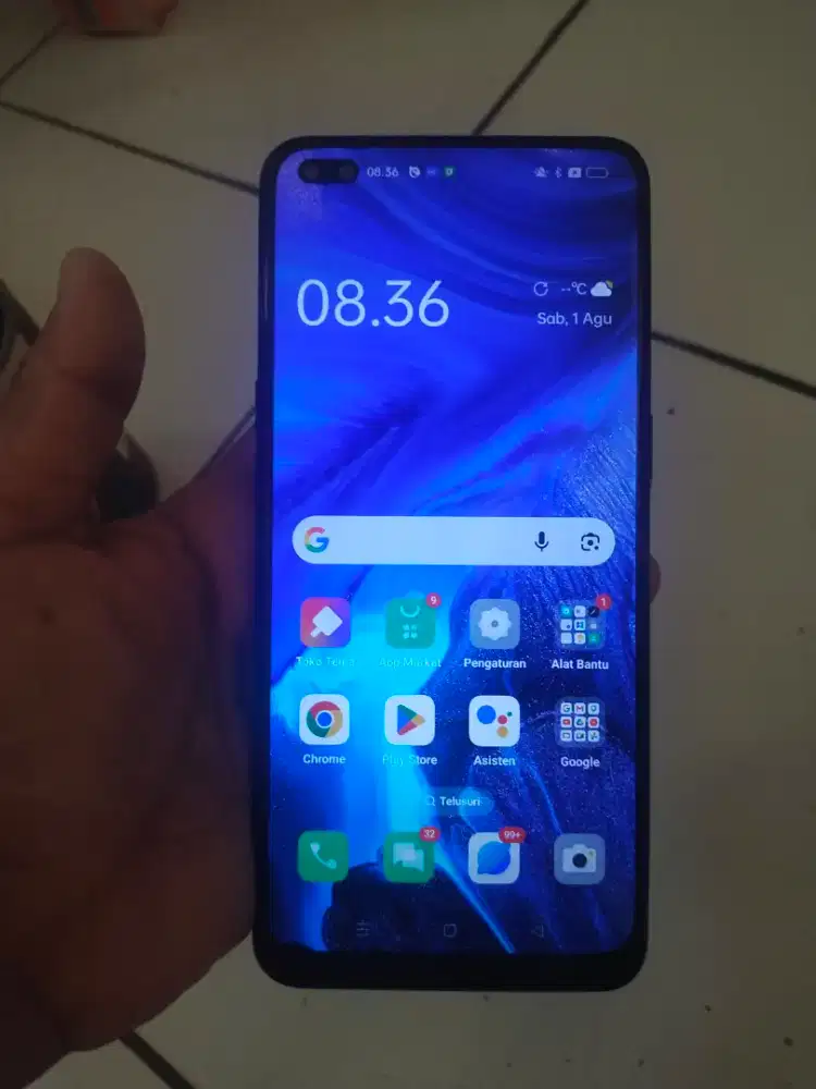 Oppo Reno 4  8/128  minus Fingerprint off udh ganti LCD aman normal