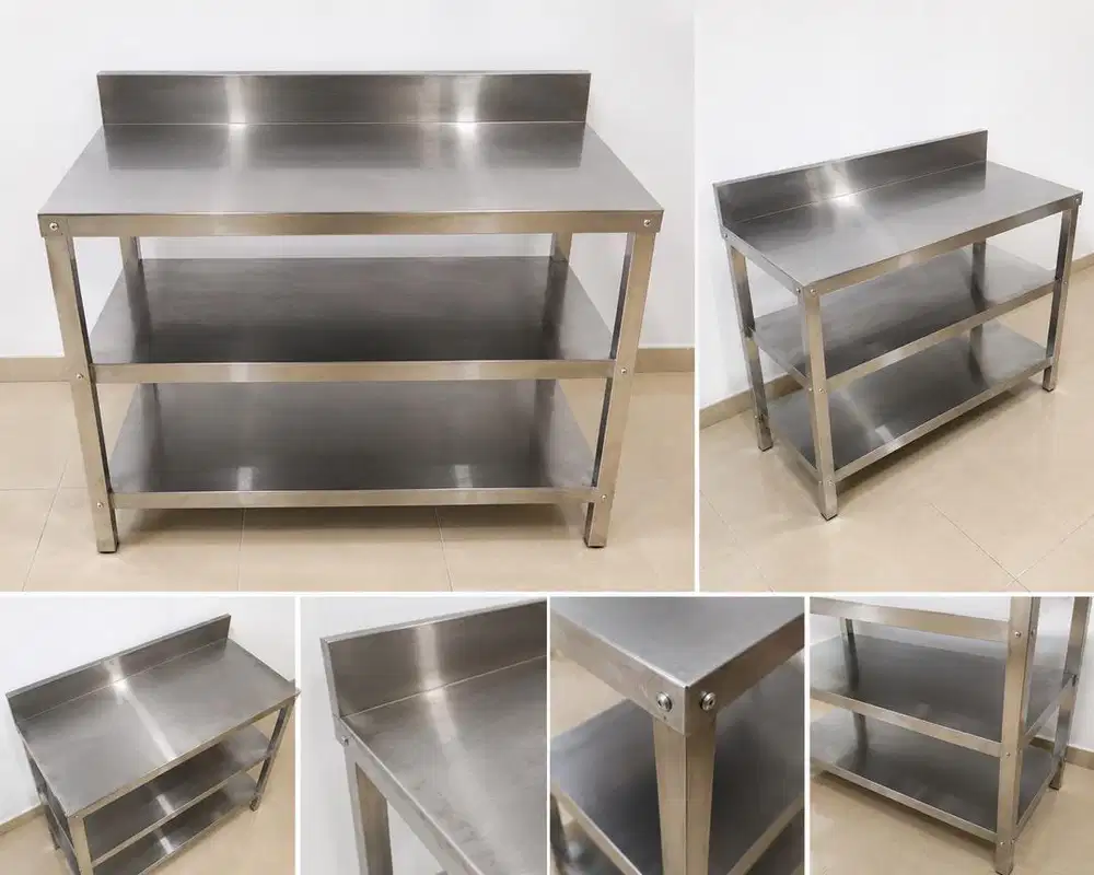 Meja dapur stainless dan sink