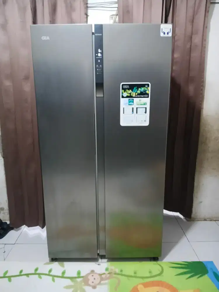 Dijual kulkas side by side gea kondisi normal