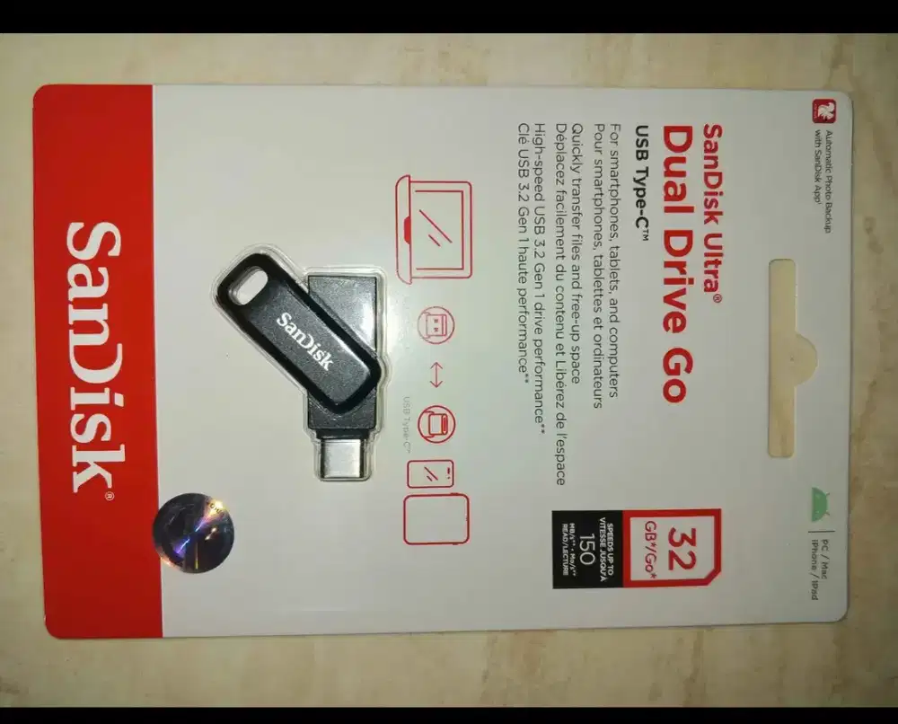 FLASHDISK USB SANDISK DUAL 32GB ORIGINAL