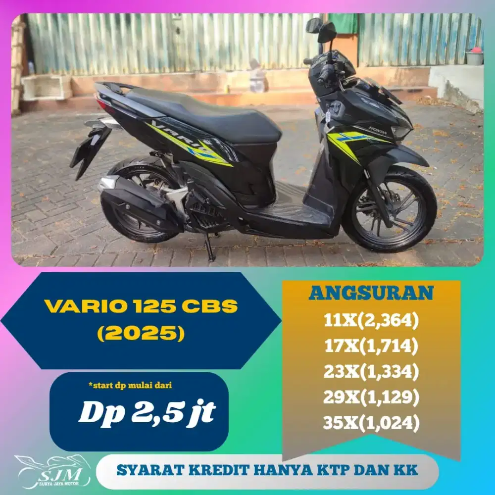 HONDA VARIO 125 CBS 2025 PAJAK PANJANG