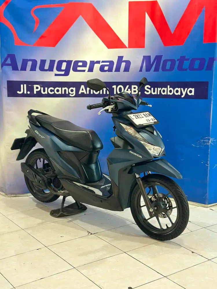 Honda Beat Deluxe iss tahun 2024 biru