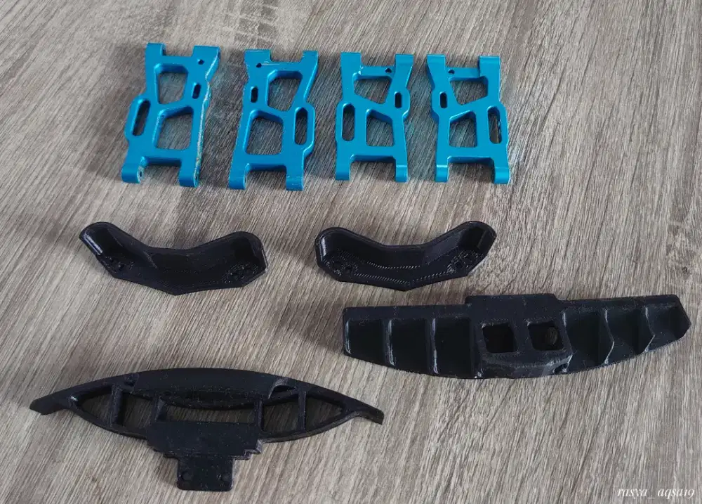 Swing arm metal/bumper 3d print wltoys 144001