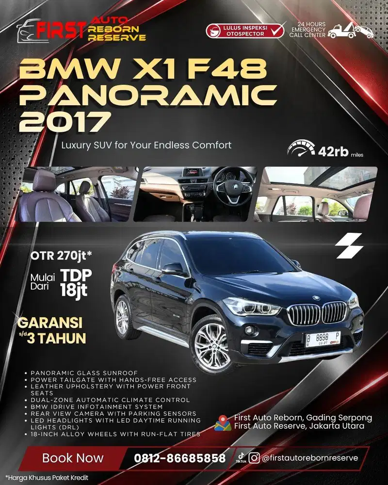 (TDP18jtan) BMW X1 F48 2017 Panoramic