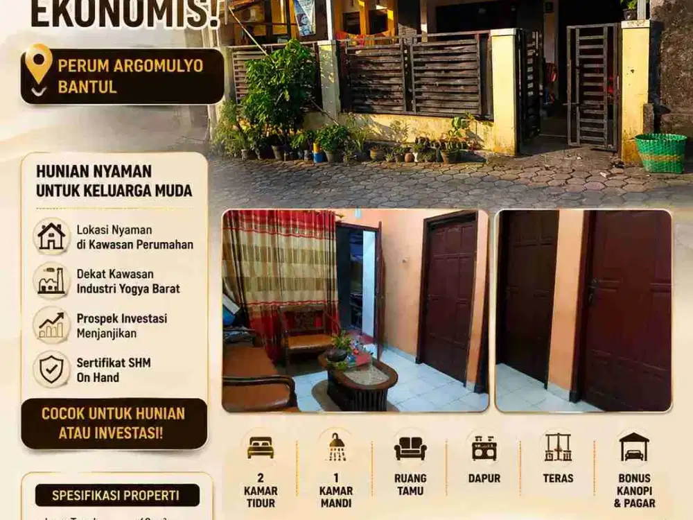 Rumah murah seharga mobil di Argomulyo Sedayu Bantul.