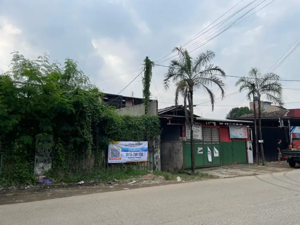Dijual Gudang Strategis di Kranggan Bogor Jalan Raya Dekat Pintu Tol