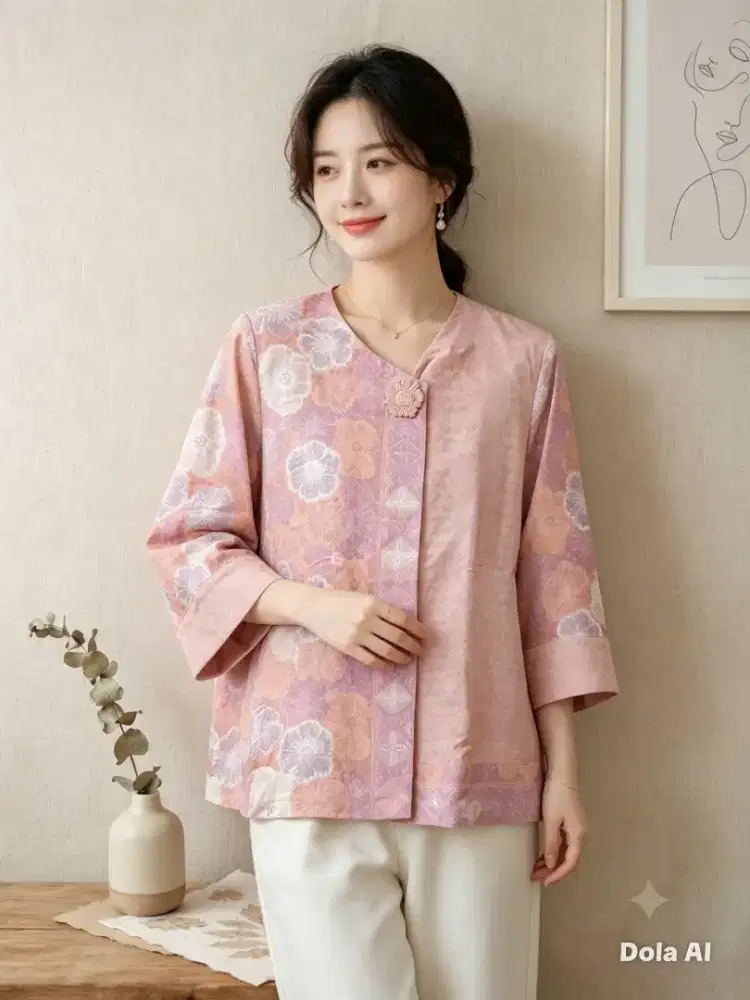 Blouse Bunga Pink