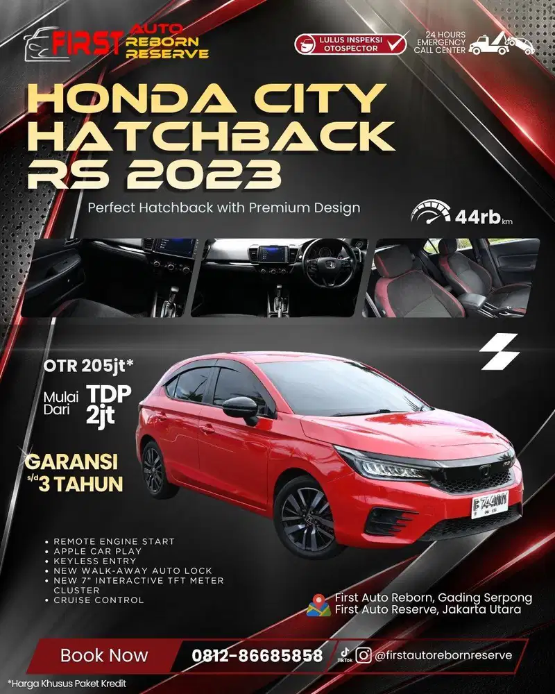 (Tdp2jtan) Honda City Hatcback RS 2023
