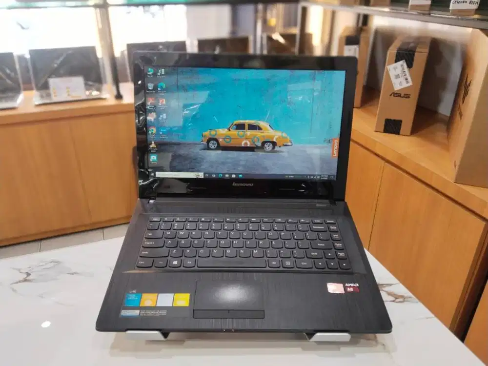LENOVO G40-45 AMD A8-6410/RAM 4GB/SSD 128GB+HDD 500GB/MULUS SIAP PAKAI