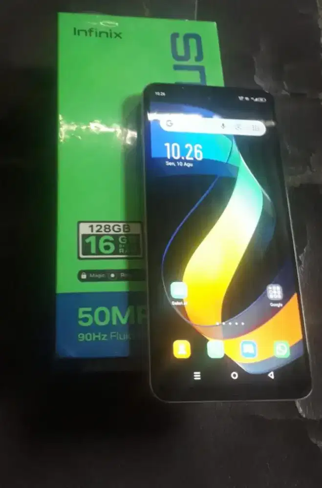 Infinix Smart 8Pro 8 128 Galaxy White Fullset Original