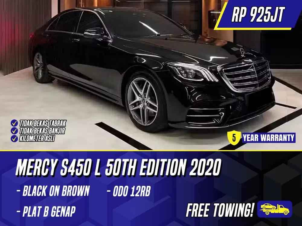 Mercedes Benz S450 50th Edition 2020 NIK 2019 Black Hitam Mercy S450L