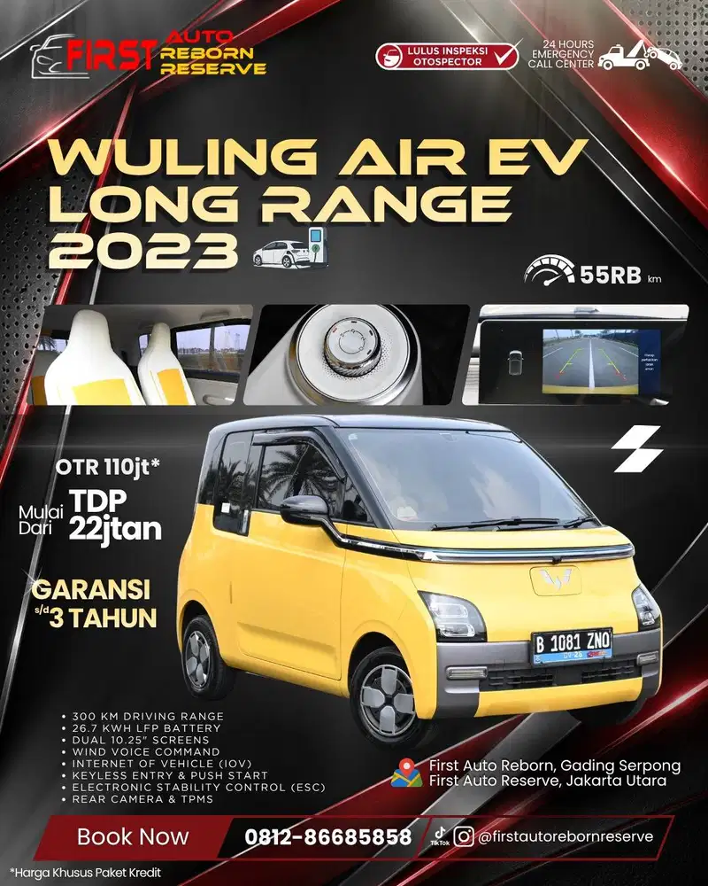 (TDP22jtan) Wuling Air EV Long Range 2023