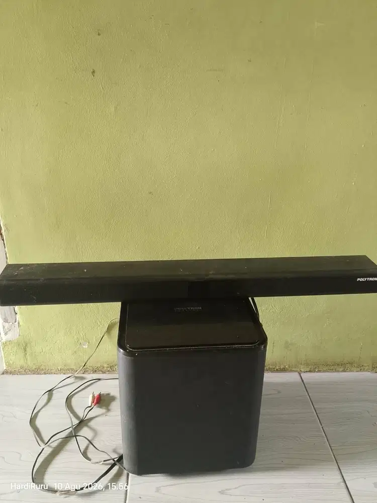 Satu set Subwoffer dan speaker polytron original