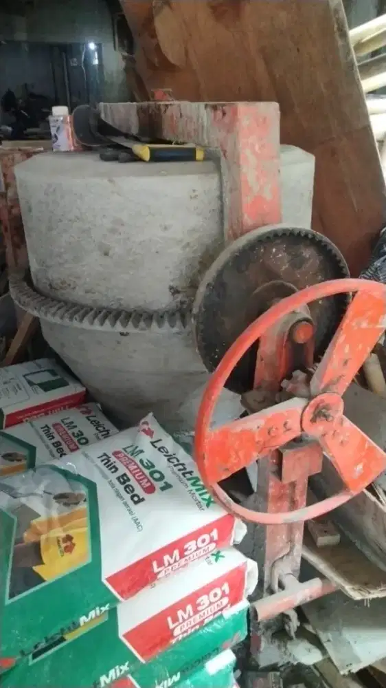 Molen Pengaduk beton 500 liter tanpa mesin