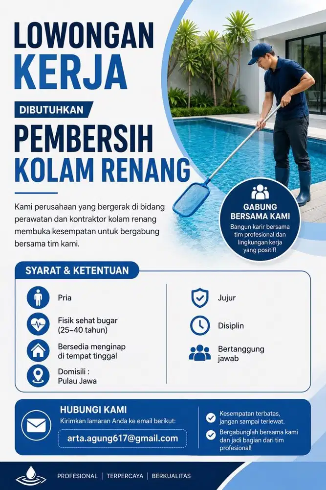 Staff perawat kolam renang