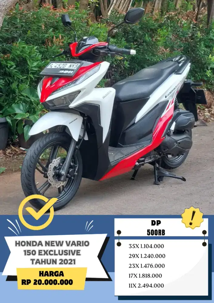 Honda New Vario 150 Sporty tahun 2021 Dp 500rb