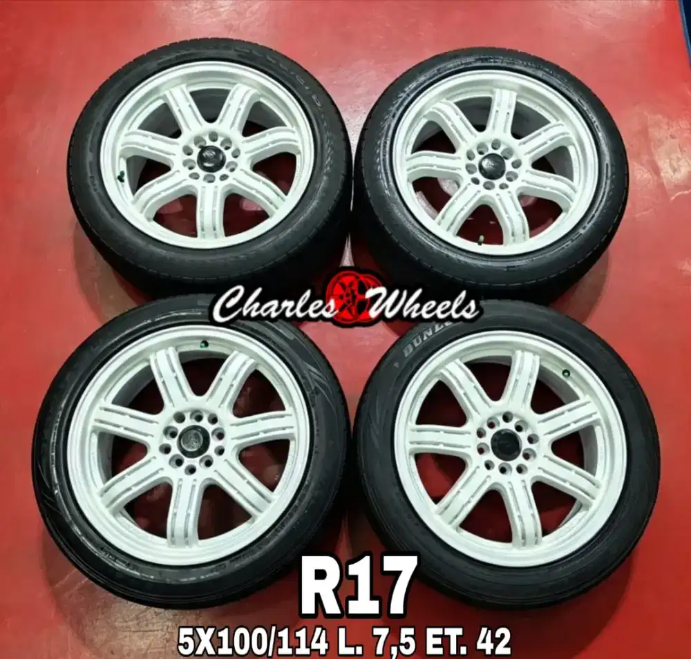 Jual velg hsr r17 5x100 5x114,3 new avanza altis expander livina dll