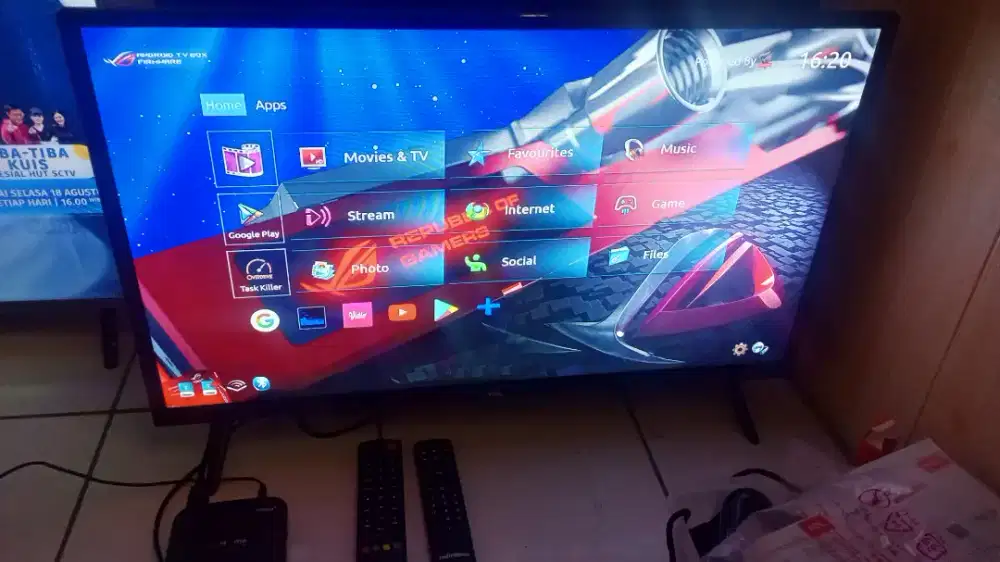 Tv led tcl digital tv+ android box 32inchi