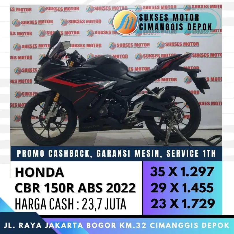 HONDA CBR 150R ABS 2022 CASH KREDIT PRMO DP 500 CASHBACK UP TO 300