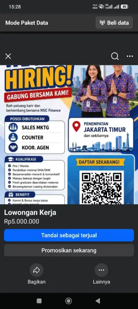 Lowongan Marketing NSC Finance Duren Sawit