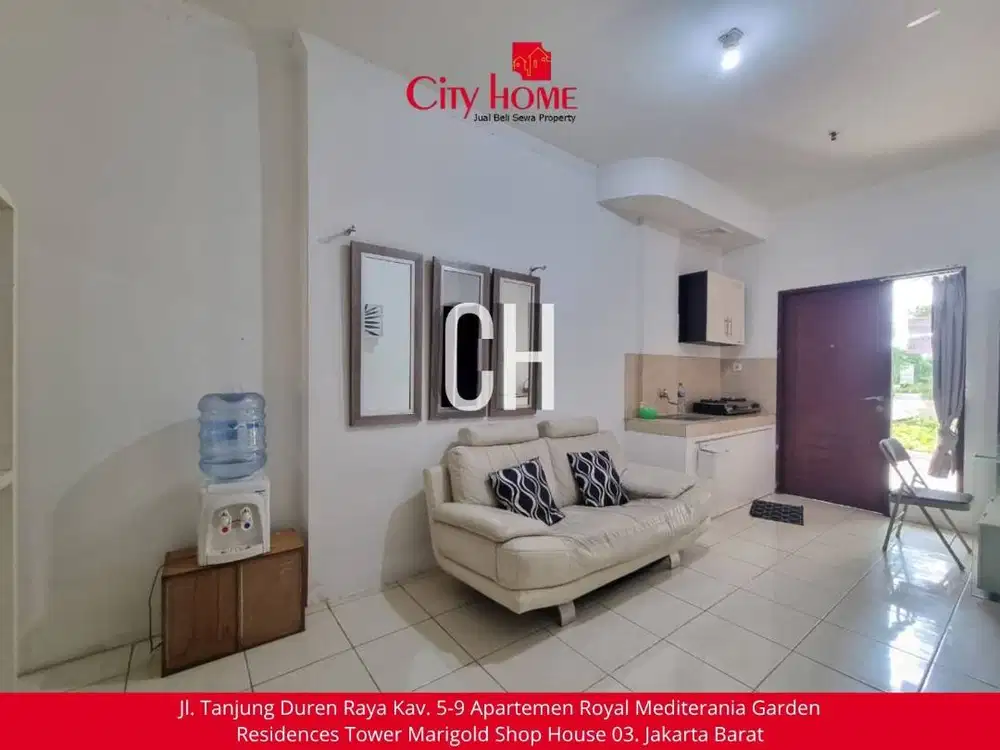 Sewa cepat apartemen 2 kamar furnished, lantai rendah jarang ada!