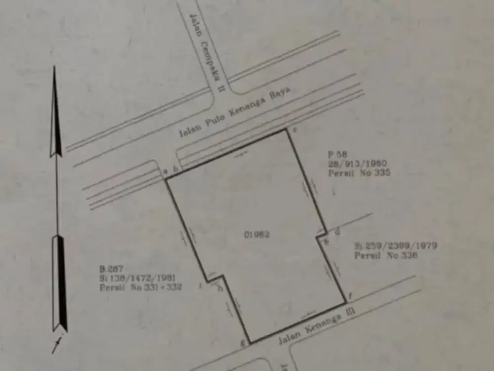 KAVLING DIJUAL JAKARTA SELATAN di Pulo Kenanga Raya, JakSel