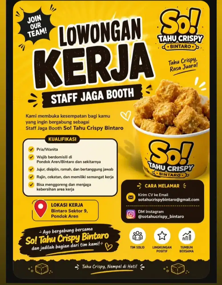 Lowongan so tahu crispy