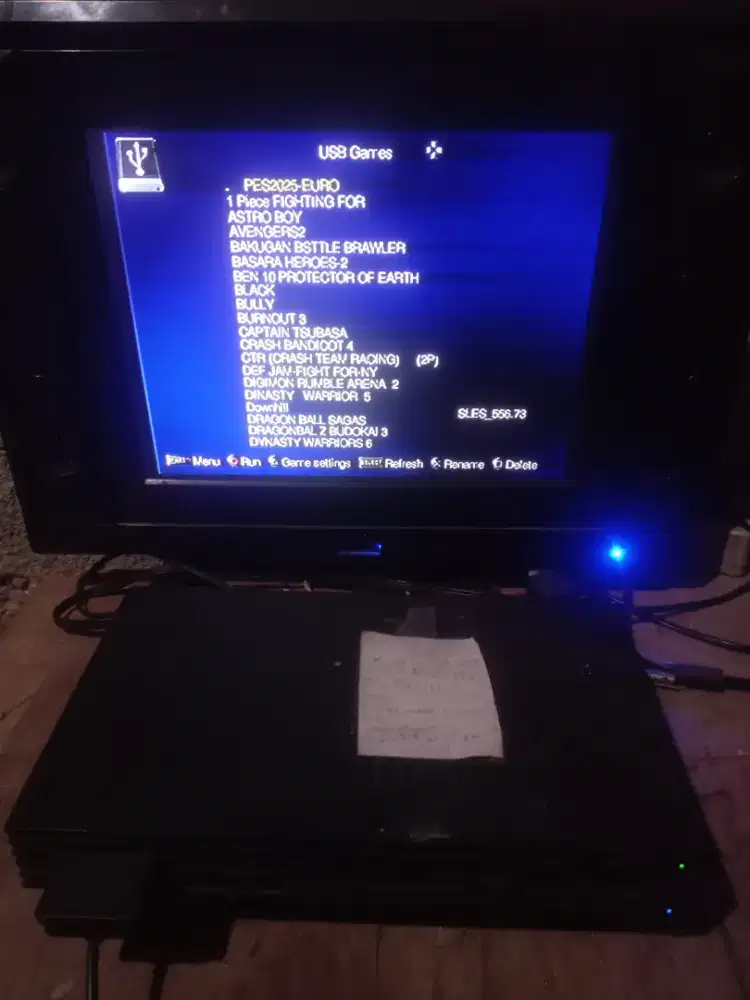 Ps2 fat hard disk + tv led 14 inch