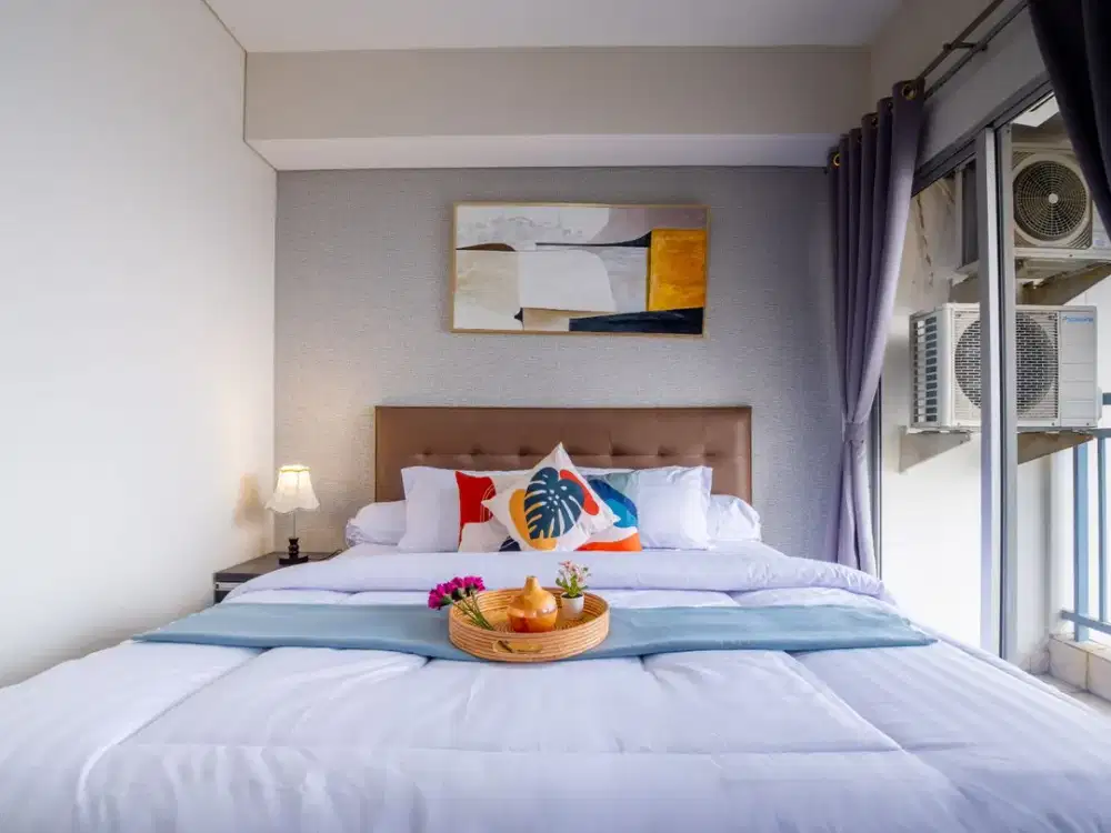 Harga Promo & Unit Full Furnished! Disewakan Apartemen Cosmo Terrace 1Br Lokasi Strategis Jakarta Pusat (Sudirman, Bundaran HI, Tanah Abang)