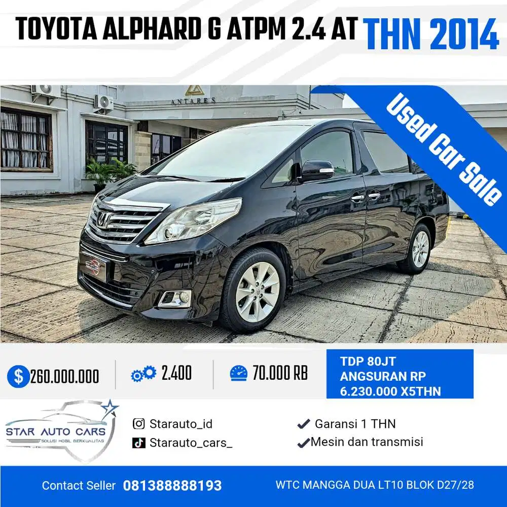 Toyota Alphard g atpm 2.4 at