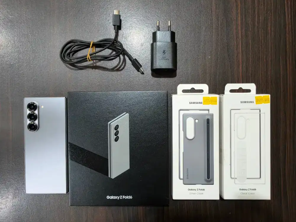 SAMSUNG Z FOLD 6 - SILVER SHADOW - 12 / 512 - FULLSET MULUS TOTAL 100%