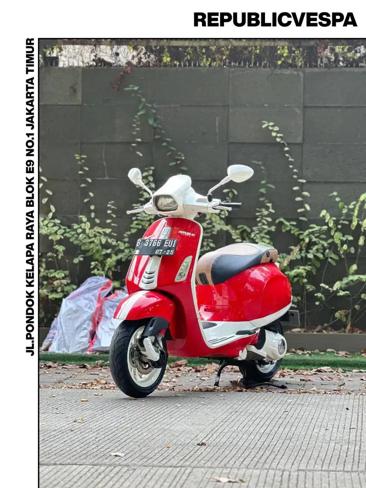 TERMURAH PIAGGIO VESPA SPRINT 150 3V IE MODIF KALCER TAHUN 2014 MERAH