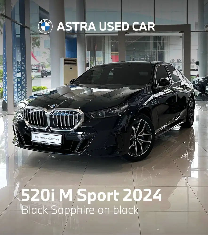 BMW 520i MSPORT KM UNIK 4.300 BLACK SAPPHIRE ON BLACK MULUS LIKE NEW