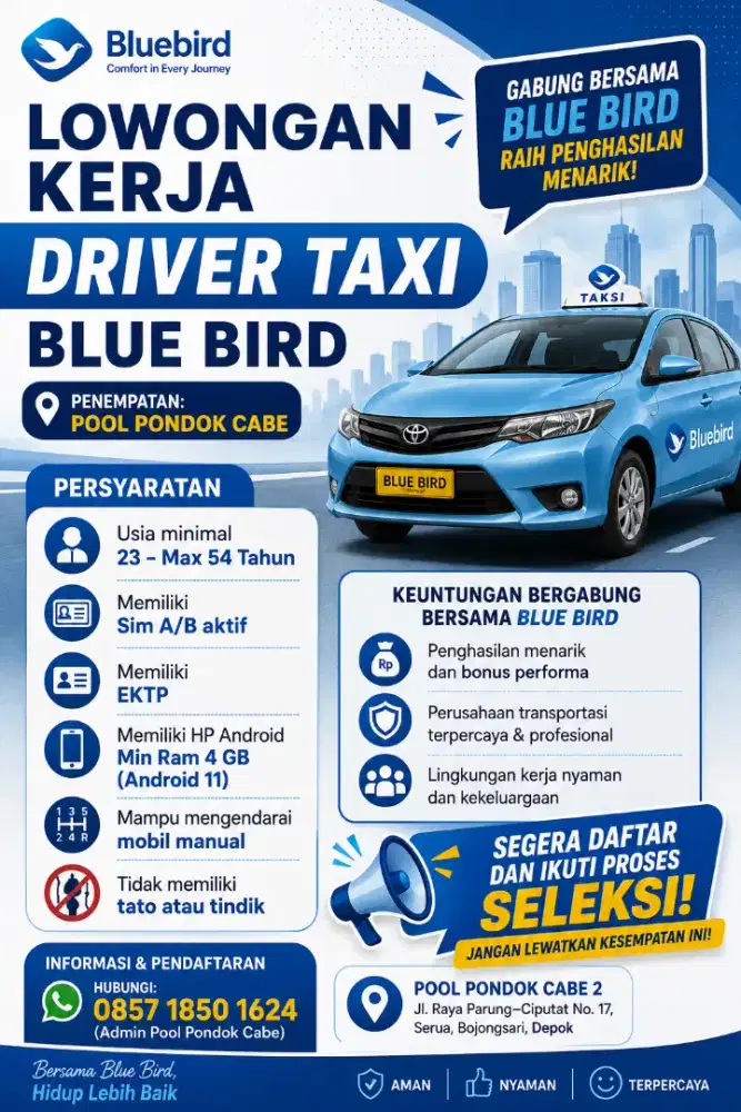 info loker di blue bird