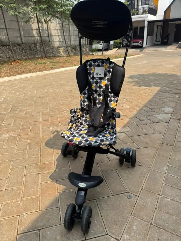 PRELOVED - Stroller Cocolatte iSport motif black yellow polkadot