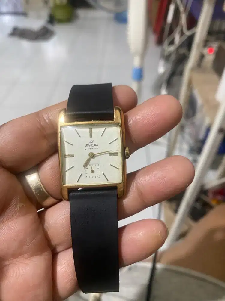 Jam tangan Enicar ultrasonic 1950an antik
