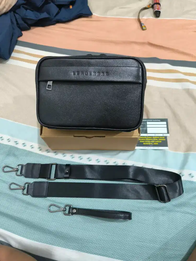 Tas kulit sapi asli merk leaderbag (Baru)