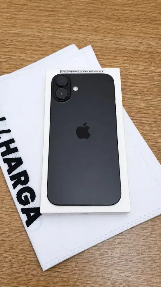 IPHONE 16 PLUS BLACK 25GB IBOX GARANSI AKTIF BH 100