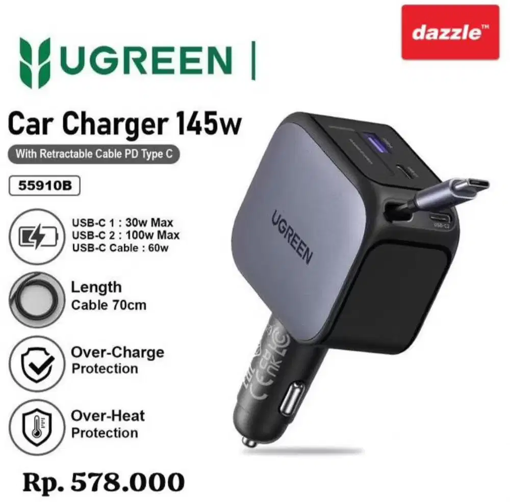 CAR CHARGER UGREEN 145W