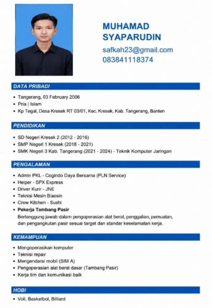 Cari kerjaan driver pribadi atau administrasi