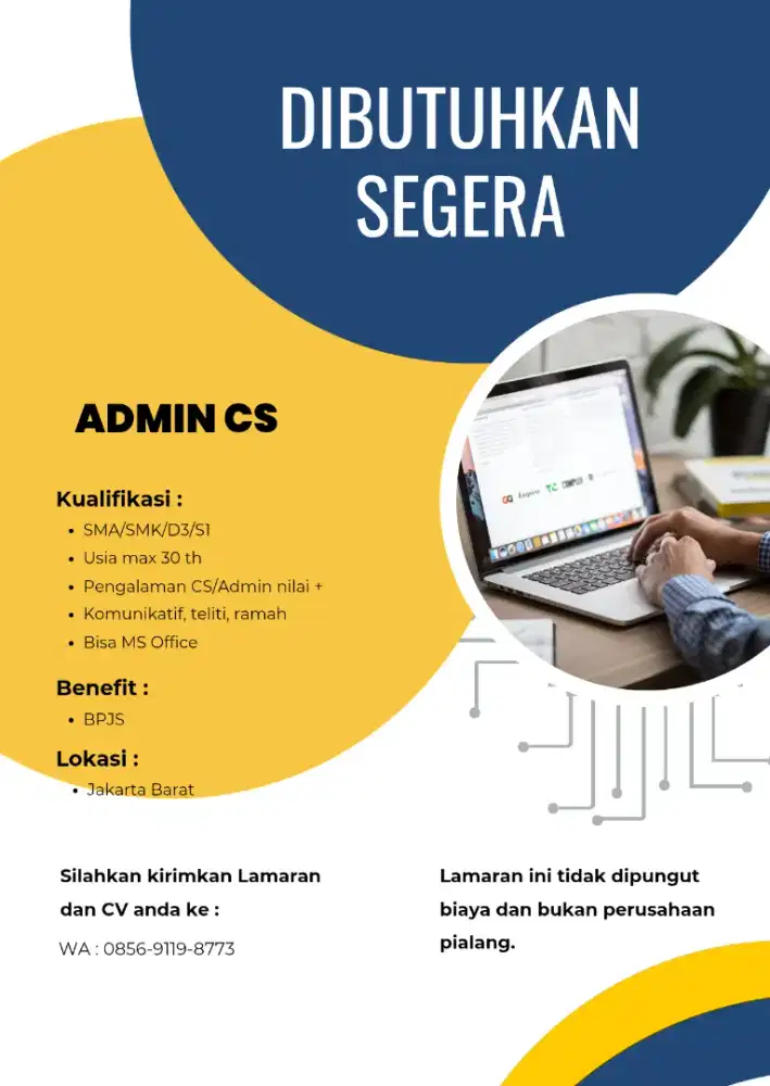 Dibutuhkan SEGERA