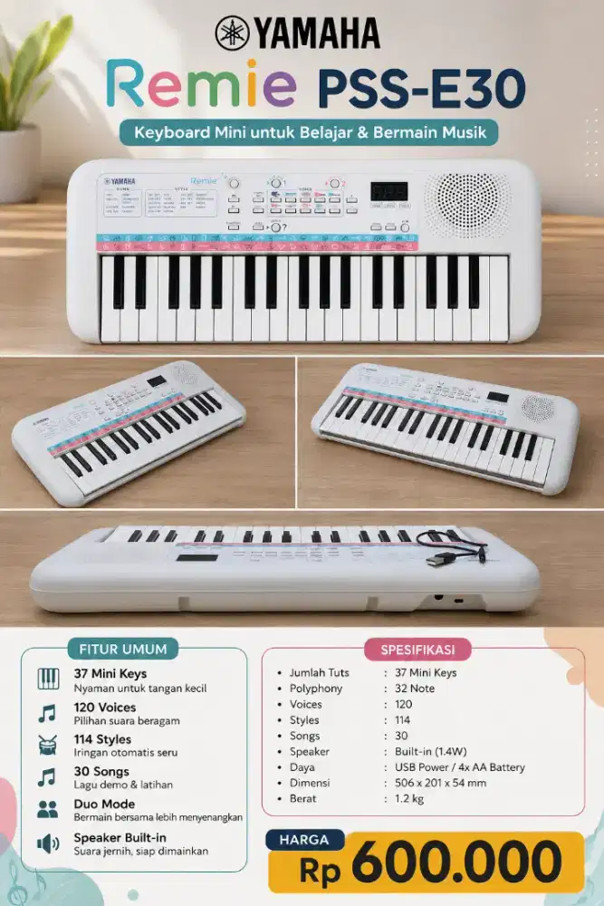 Yamaha PSS E30 Remie, Simple cocok untuk belajar