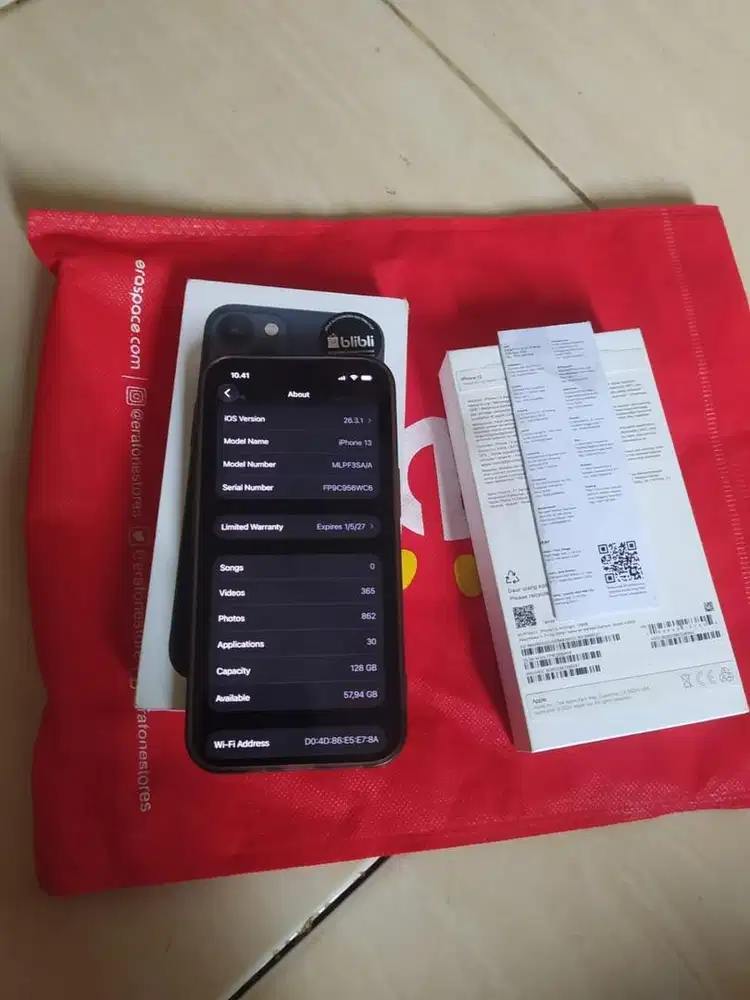 Iphone 13 128GB garansi RESMI ON