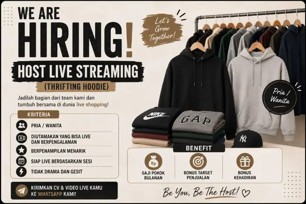 HOST LIVE THRIFTING HOODIE