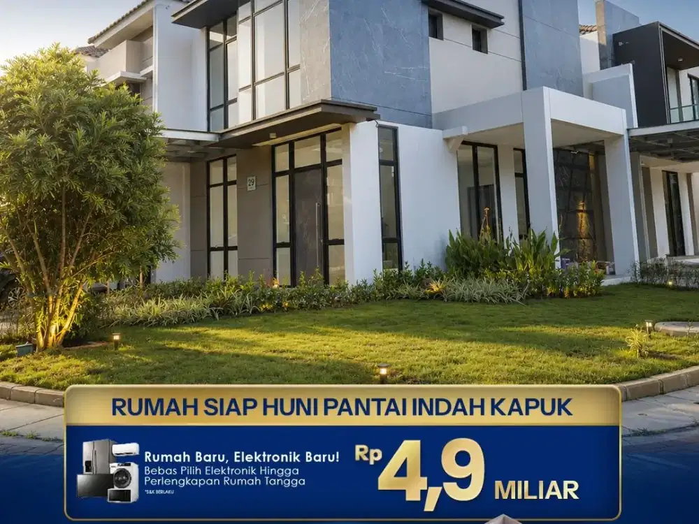 Dijual Rumah Siap Huni Pantai Indah Kapuk Golf Island Type OLIVE HOEK