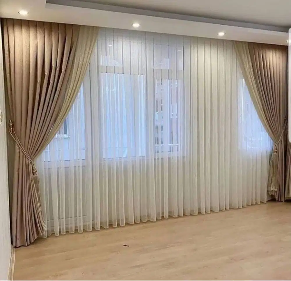 Gorden Vertikal/Vertical Blinds Roll/Roller Krey Wallpaper Dinding 3D