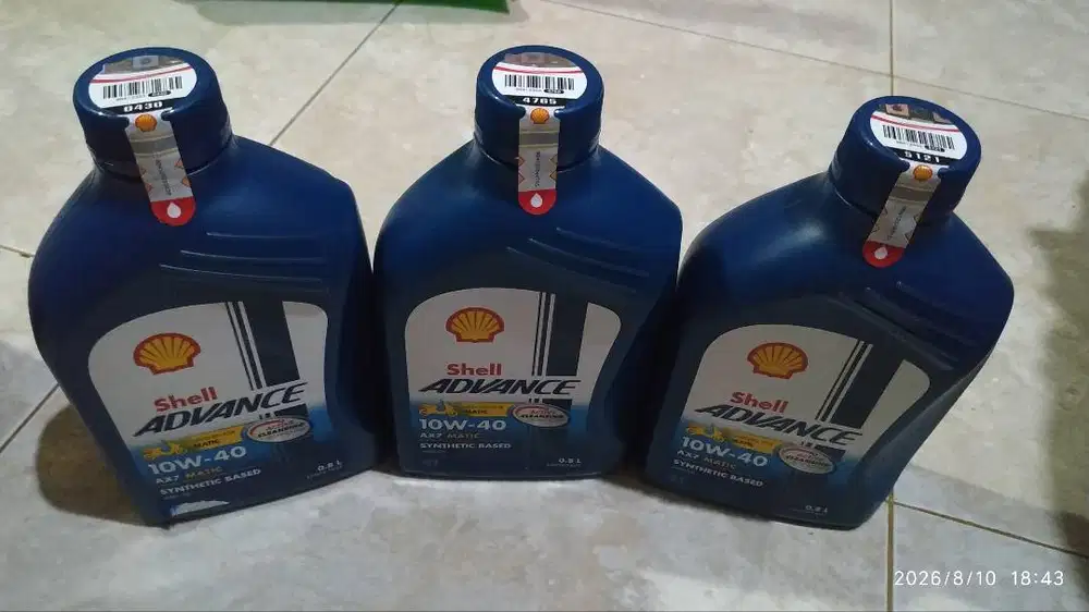 [BARU ASLI] Oli Shell AX7 Matic 10w40 isi 0.8ltr 3 botol
