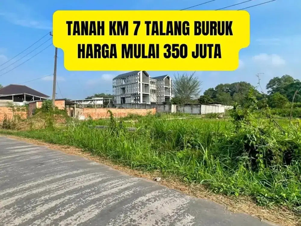 dijual tanah kosong dekat kantor PU Palembang km7