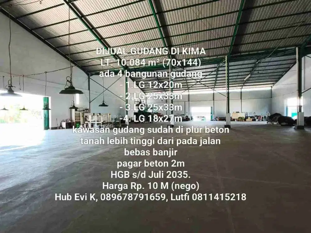 Dijual Gudang di Kawasan Industri Makassar